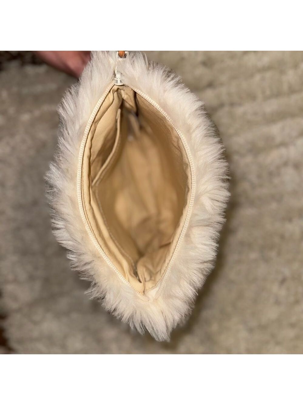 Nordstrom Faux Fur Pouch Ivory - Picture 6 of 8